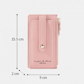 Women RFID Anti Theft 7 Card Slots Wallet Purse