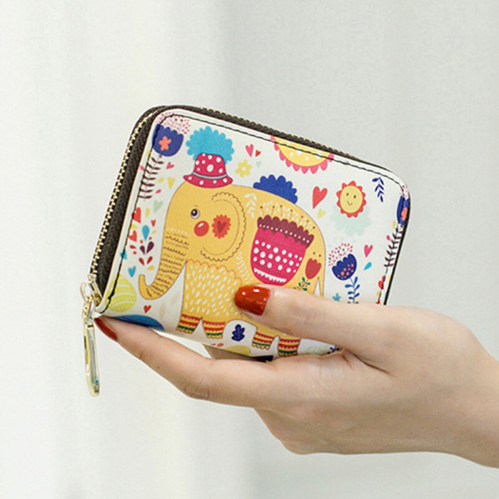 Women PU Leather RFID Anti-theft Organ Design Multi-Card SLot Mini Cute Purse