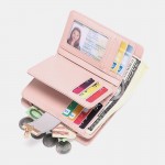 Women Genuine Leather RFID Anti Theft Multi-slots Bifold Wallet Purse Clutches Bag