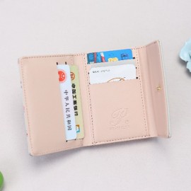 Women Artificial Leather Elegant Multi-compartment Wallet Large Capacity Durable Bi-fold Purse