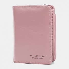 Women Trifold Short Multifunction Wallets PU Leather 13 Card Slot Card Holder Coin Purse Money Clip