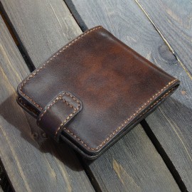 Men Genuine Leather Bifold Multi-card Slot Card Holder Vintage EDC Coin Bag Belt Sheath Wallet Waist Bag