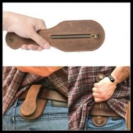 Men Genuine Leather Multi-Tool EDC Bag Coin Purse Outdoor Wallets Waist Bag