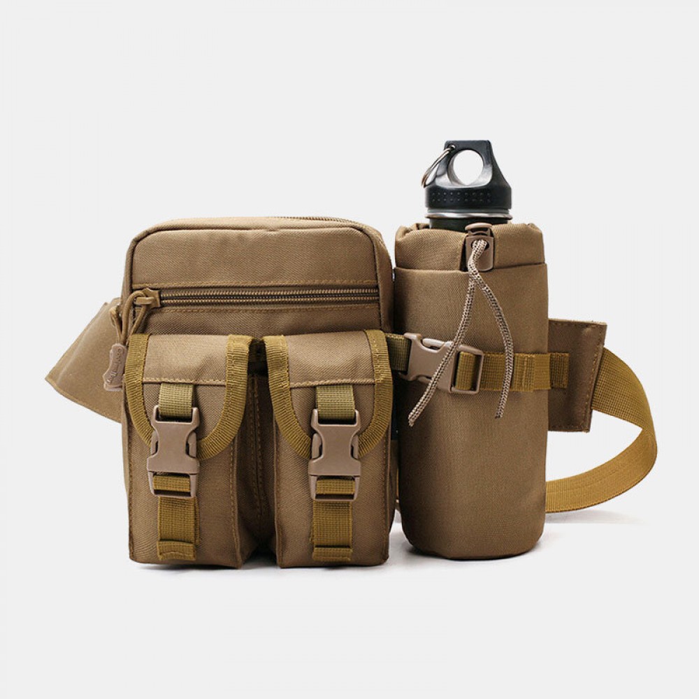 Men Nylon Camouflages Multifunction Outdoor Water Bottle Waist Bag Tactical Bag