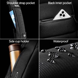 Men Oxford Password Lock Anti-theft Reflective Strip Design Waterproof Multi-pockets Crossbody Sling Bag Chest Bag