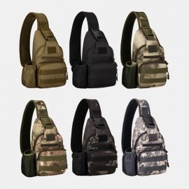 Men's Polyester Camouflage USB Charging Chest Bag Kettle Cover Cycling Sports Chest Bag Single Shoulder Leisure Bag