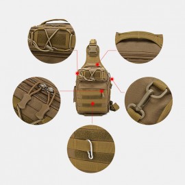 Men Nylon Camouflage Multifunction Large Capacity Outdoor Fishing Crossbody Bags Chest Bag Tactical Bag