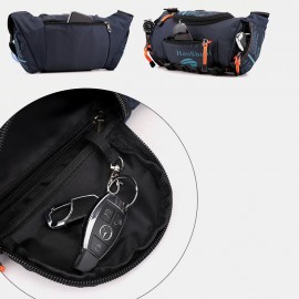 Men Waterproof Outdoor Headphone Plug Crossbody Bag Chest Bag Sling Bag