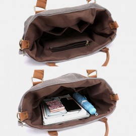 Men Large Capacity Canvas Handbag Shoulder Bag