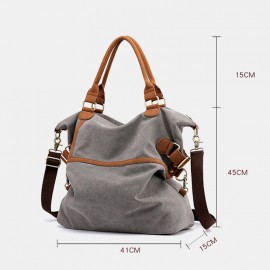 Men Large Capacity Canvas Handbag Shoulder Bag