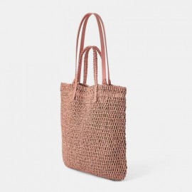 Women Travel Summer Beach Large Capacity Straw Handbag Tote Bag