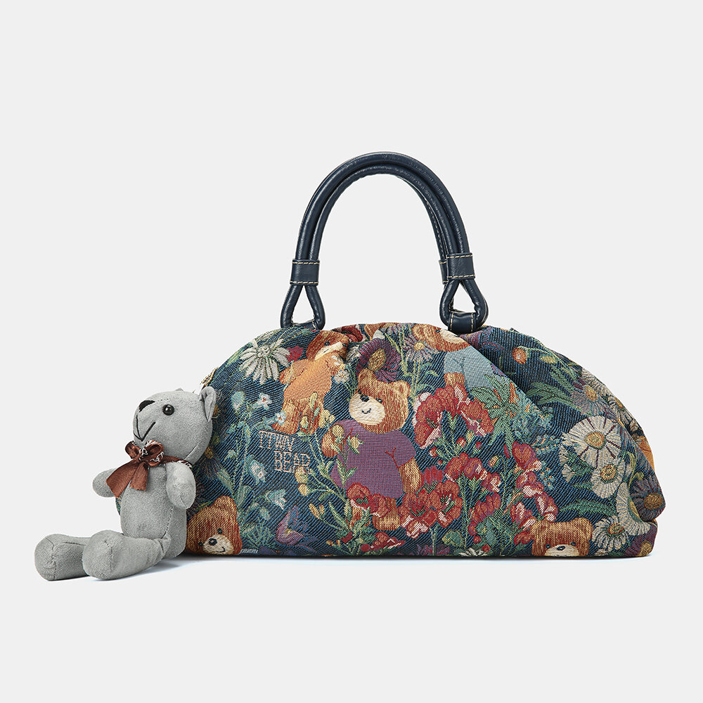 Women Bear Pattern Casual Handbag Crossbody Bag