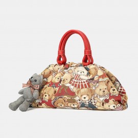 Women Bear Pattern Casual Handbag Crossbody Bag