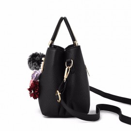 Womens Purses and Handbag Shoulder Bags Ladies Designer Top Handle Satchel Tote Bag with Ribbons and Flower Decoration