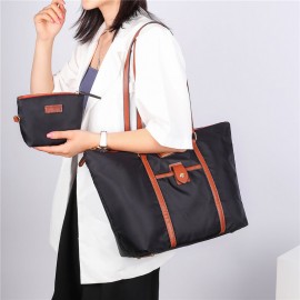 Women 2Pcs Large Capacity Waterproof Casual Tote Bag