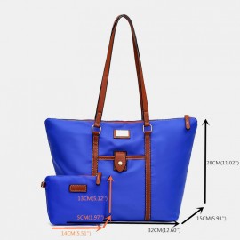 Women 2Pcs Large Capacity Waterproof Casual Tote Bag