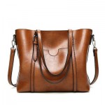 Women Large Retro Handbag Leather Shopping Bag Crossbody Shoulder Tote