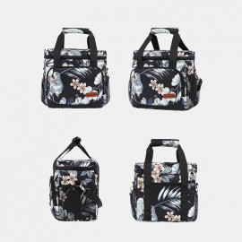 Women Multifunction Waterproof Print Lunch Box bag Insulated Bag Crossbody Bag