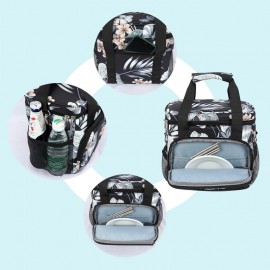 Women Multifunction Waterproof Print Lunch Box bag Insulated Bag Crossbody Bag